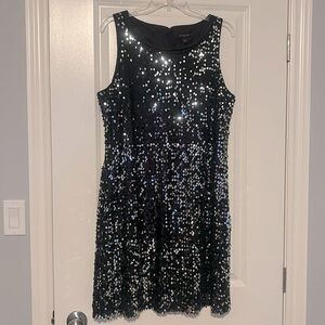 Banana Republic sequence black dress SZ 14